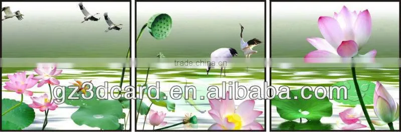 Hot 3D Picture of natural scenery fish and lotus