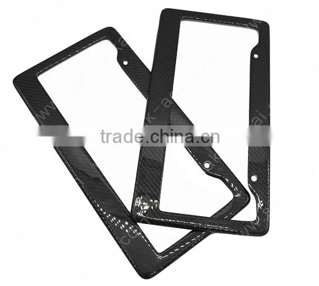 Real carbon fiber car plate frame US standard license