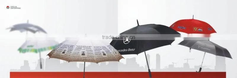 China Umbrella Advertising Light Weight Aluminum Shaft Folded Umbrella