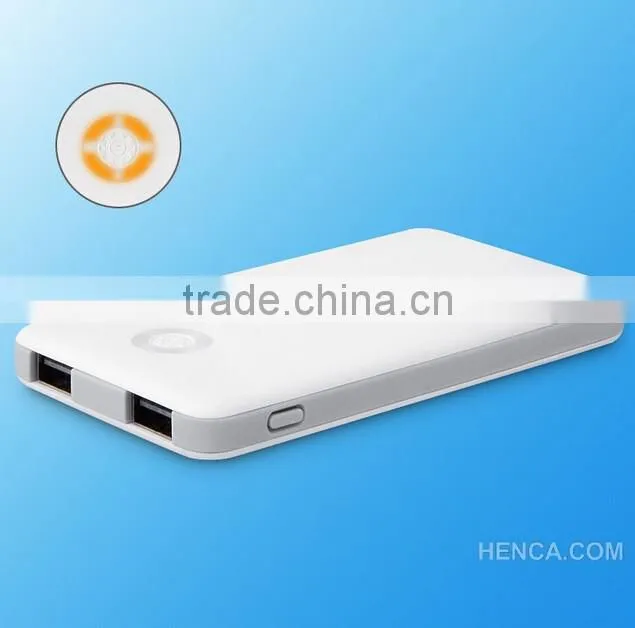 Thin 5000mAh power bank battery charger