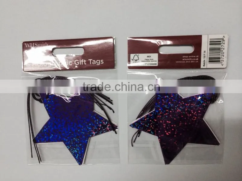 6 holographic gift tags
