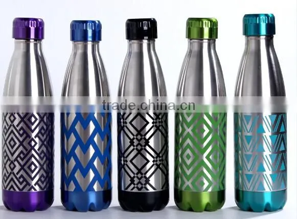2016 new design custom logo cola thermos flask thermos bottle 500ML
