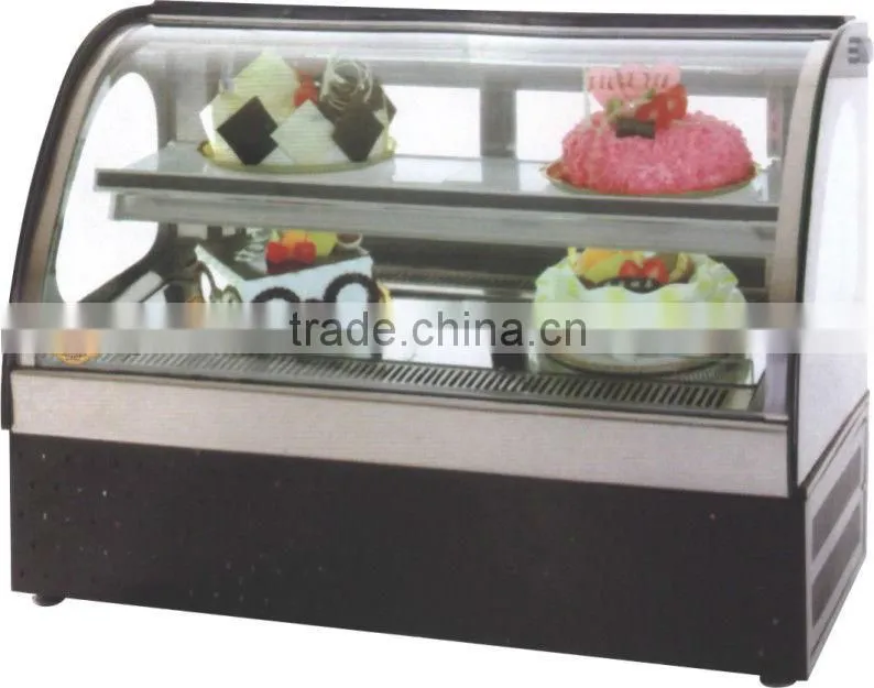 High quality fan cooling display cabinet and showcase for cake moderate temperature