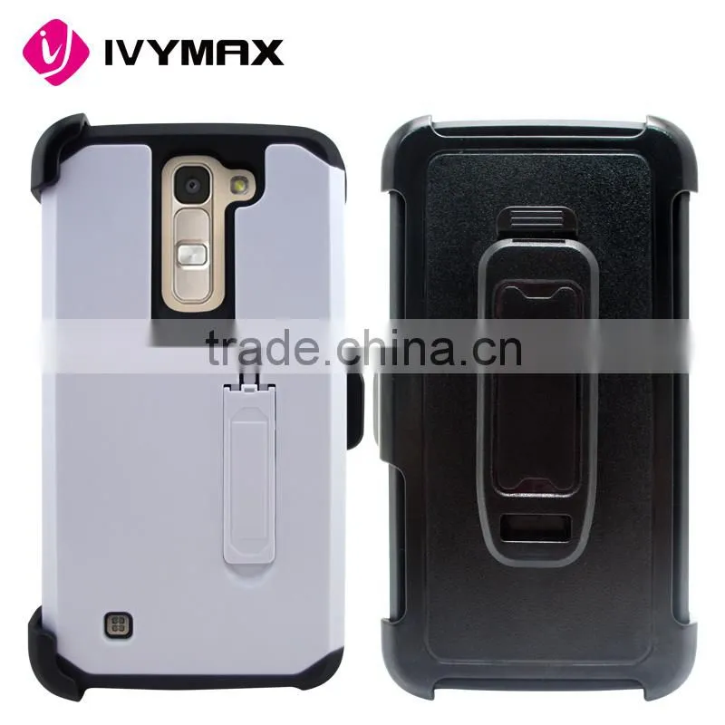 IVYMAX hot new products super shockproof hybrid hard shell with bumper for LG K7/M1/Tribute 5 LS675 phone cases