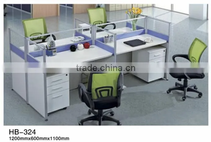Modern design four seat office workstation HE-813
