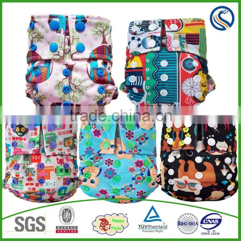 2016 happy flute wholesale cloth diaper baby cloth diaper one size fits all adjust nappy factory