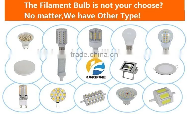 High quality 6w A60 600lm E27 filament LED bulb 2700K CE approval