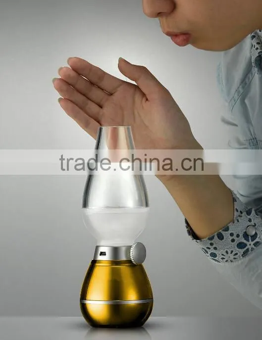 Colorful Wireless Blowing Control Kerosene Oil Desgin LED Lamp