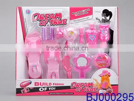 Fashion kids toy pink plastic led beauty case and tiara crown