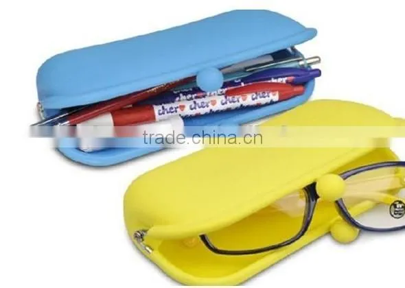 School supplies silicone pencil bags silicon pencil case