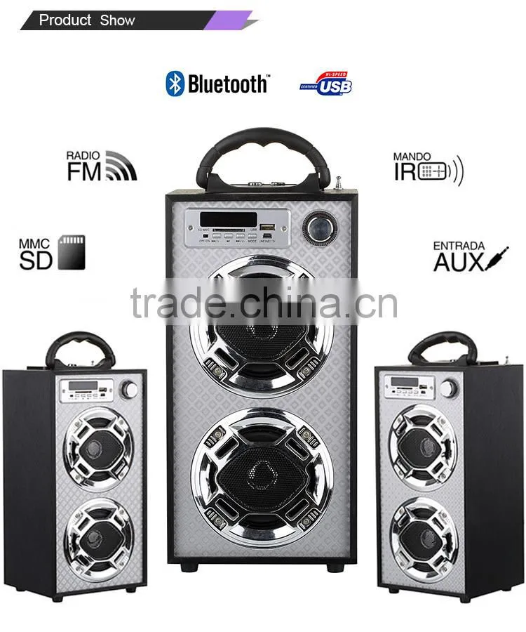 Bluetooth Portable karaoke speaker system with USB FM Radio