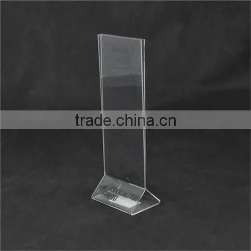 3 sided clear acrylic menu holder,acrylic menu stand,acrylic a5 menu stand factory price