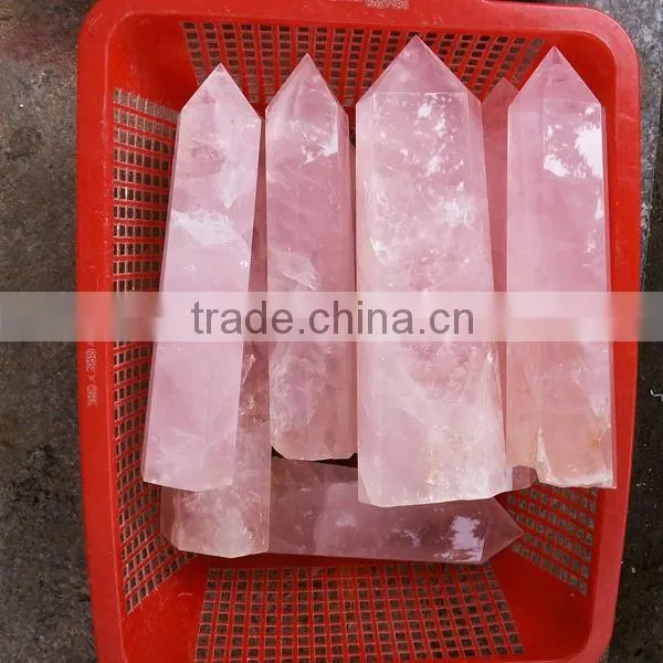 Natural Big Rose Quartz Column
