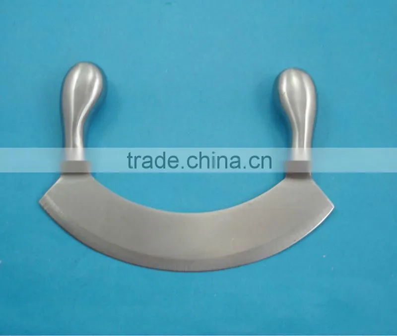 mincing knife with cutting board