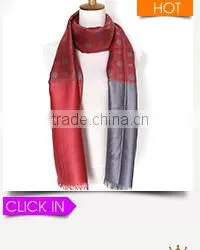 Stock Item promotional women red long knitted scarfwith fringes