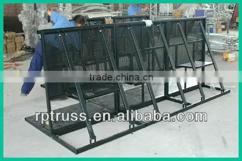 RP Black color Aluminum Mojo barricade with Pass-through gate