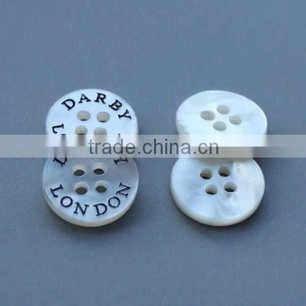 Shell button making machine blue natural pearl shank button for clothing