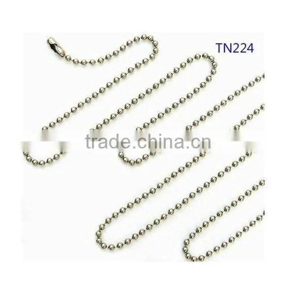 2016 symbol pendant bead chain 316L Stainless Steel bead necklace wholesale