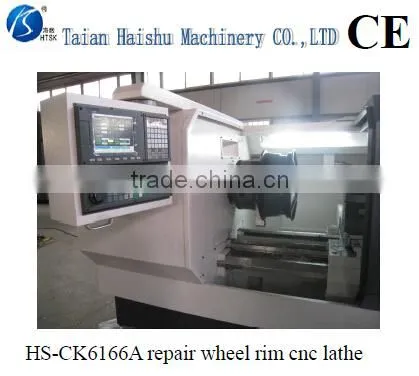 car alloy wheel surface diamond cutting cnc lathe with digitizer probe controller CK6166A