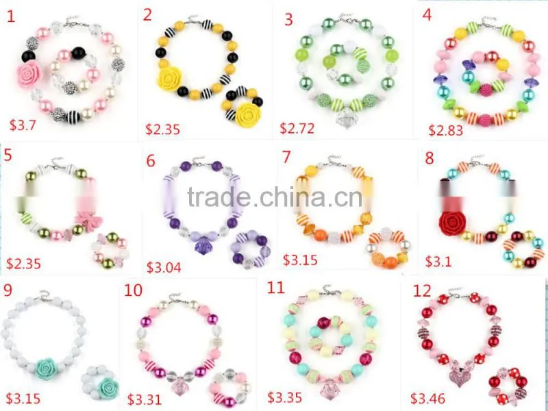 Multiple stylish wholesale oem elegant kids exquisite jewelry bracelet necklace set