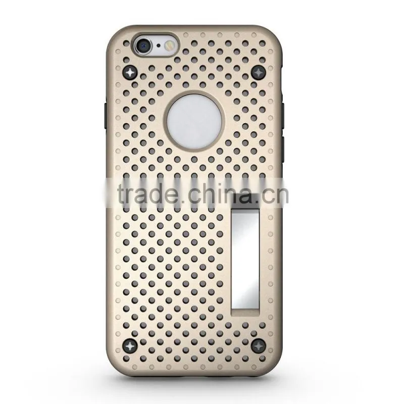 Durable Quick heat dispelling TPU PC 2 in 1 hybrid armor ultra thin case for iphone 6 6s plus