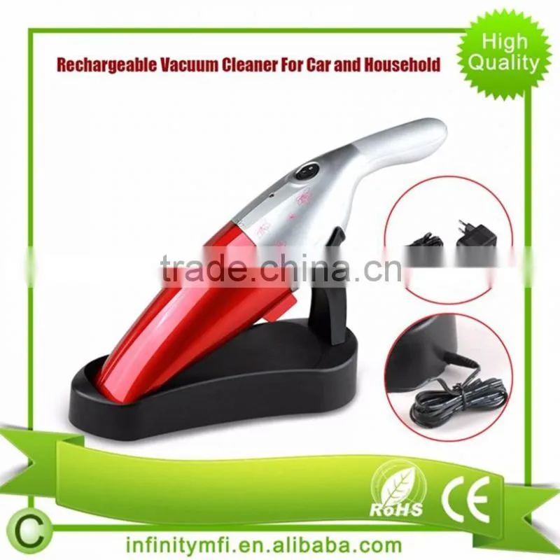 6V/45W Tweezers chromium Battery Cordless Rechargeable Dust Buster Hand Household vacuum cleaner/CAR Vacuum Cleaner
