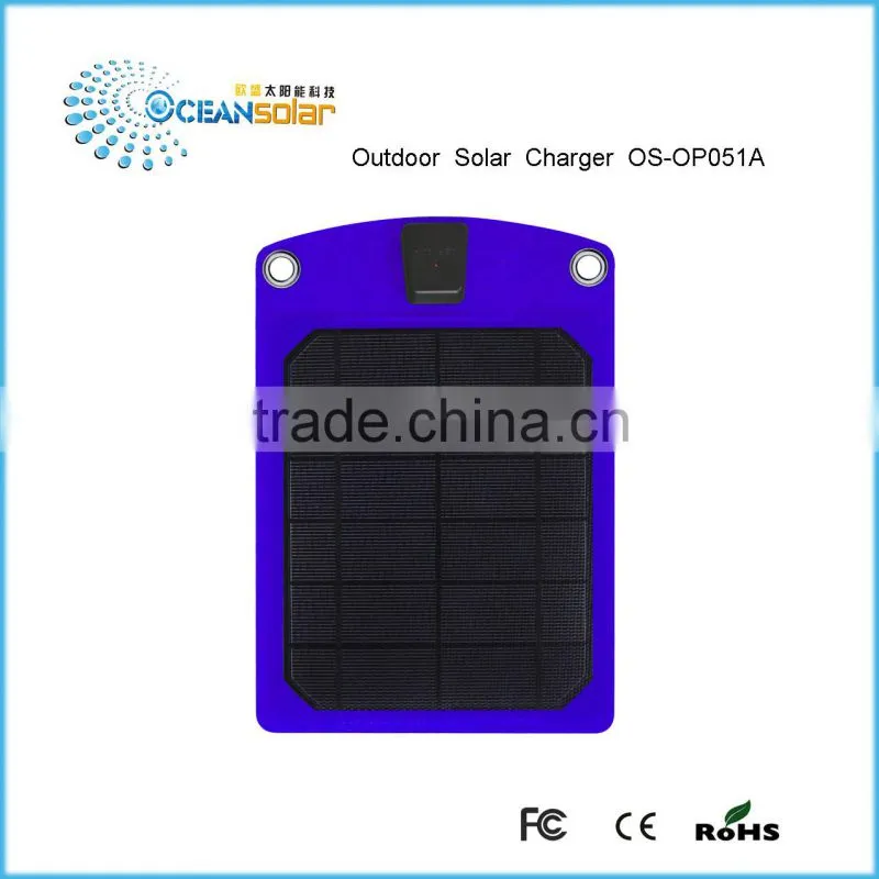 5W Solar power bank for iphone samsuang ipad laptop tablet, solar mobile charger charging for mobile phone