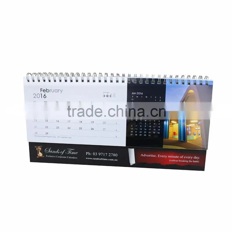 Customized art paper yearly calendar 2000 2016