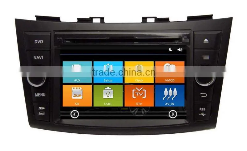 car dvd player multimedia for Suzuki Swift car dvd player support GPS, bluetooth, steer wheel control, TV, FM/AM, RDS, SD