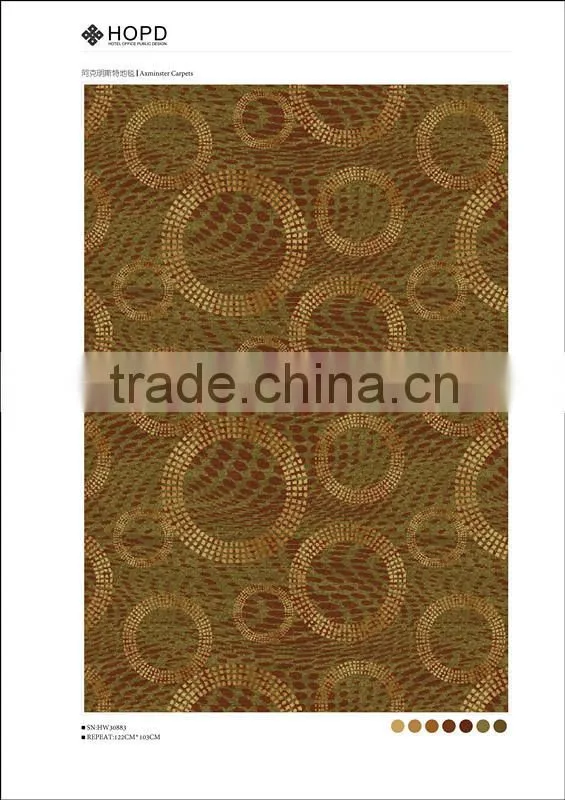Stylish circle patterned carpet for hotel