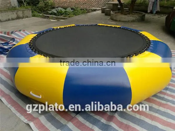 Exciting inflatable water trampoline float, cheap inflatable trampoline for adults