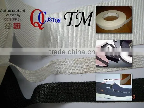 Polyester shoe reinforcement material in black,white and brown with strong stick NT-160