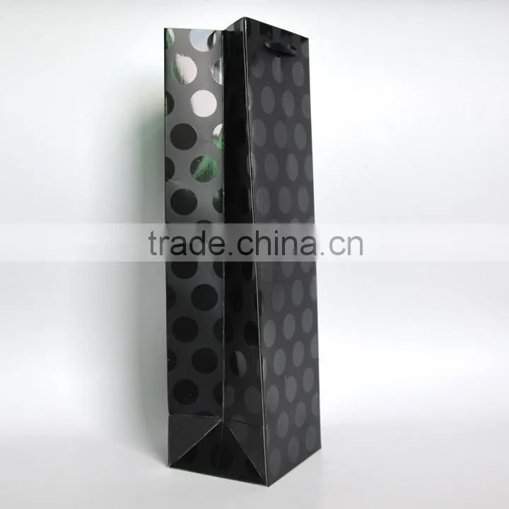 Matt lamination art paper wine bag in China