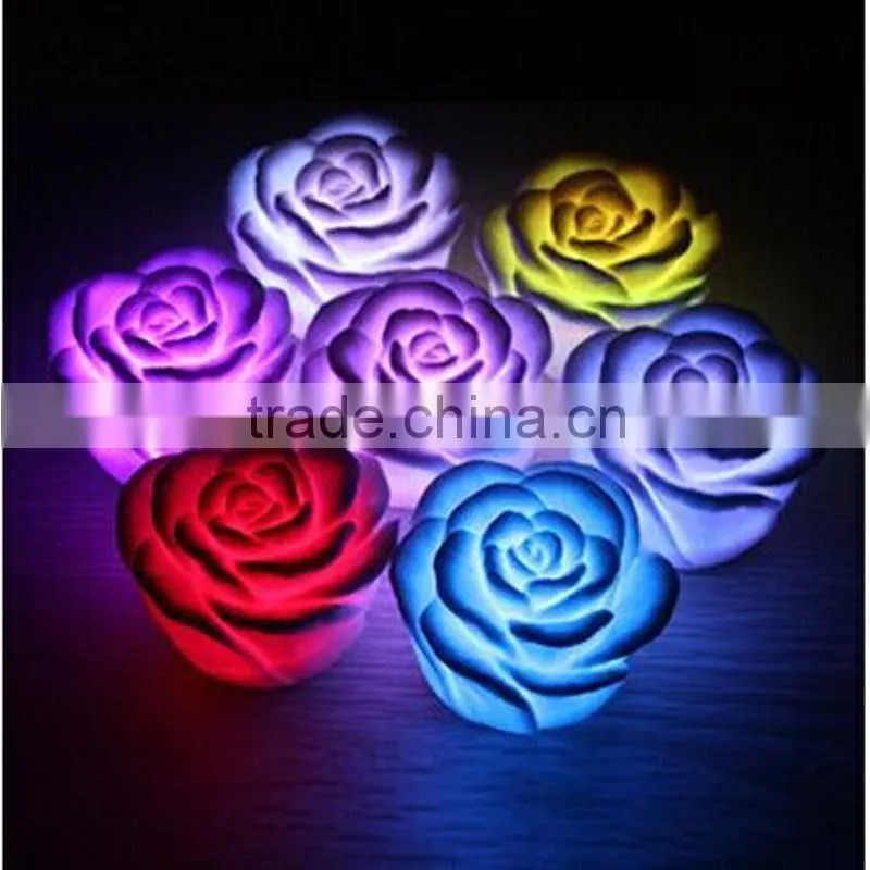 rose shape LED light candle