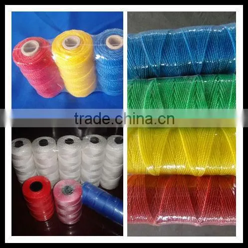 HSXY high quality cheap colorful 210D twisted polyester fishing twine