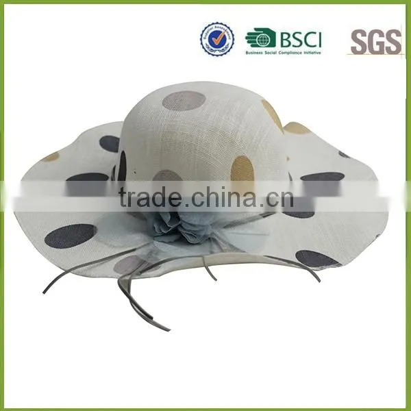 Flower Decorated Straw Hat Paper Straw Women Summer Hat