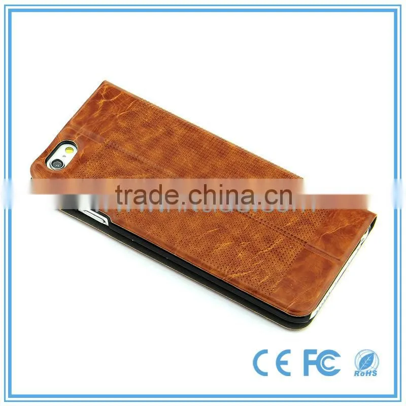 Hot-selling Wallet PU Leather Phone Case For Iphone 6 Magnet Inside