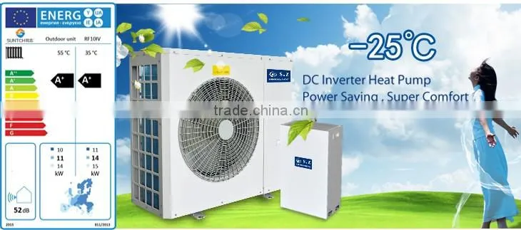 Thermostat 24~250cube meter water keep 32deg.C R410A 12kw/19kw/35kw/70kw CE/TUV heat pump swimming pool heat exchanger Titanium