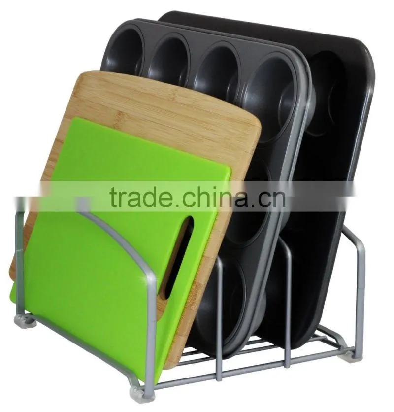 Black Metal Wire 4 Compartment Office Desk Drawer Organizer Tray / Open Storage Bin Basket Rack