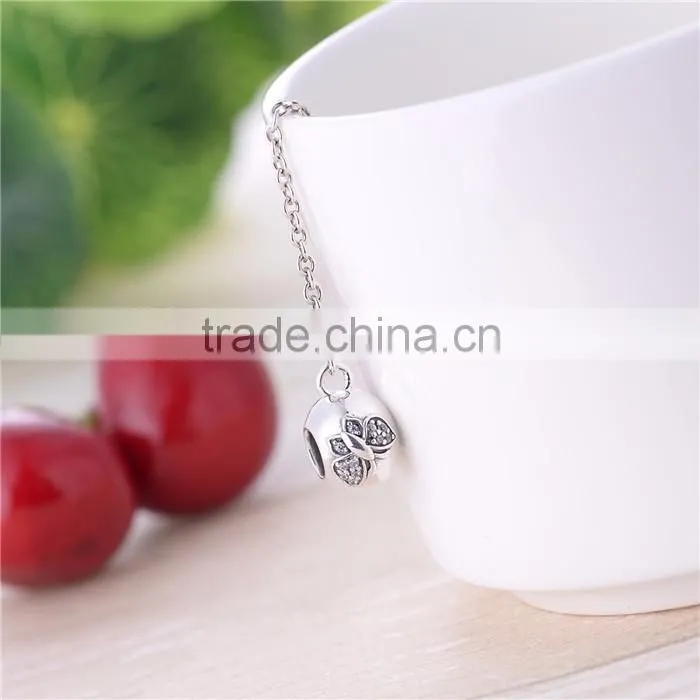 Fashionable Butterfly Pattern Design 925 Sterling Silver Charms Bracelet