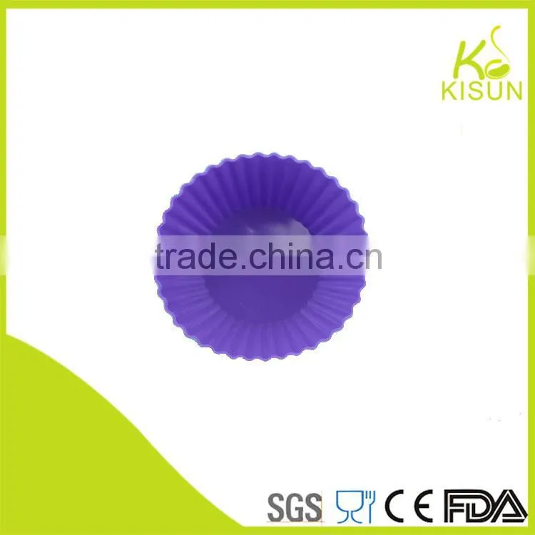 colorful silicone roundness shape cupcake mould