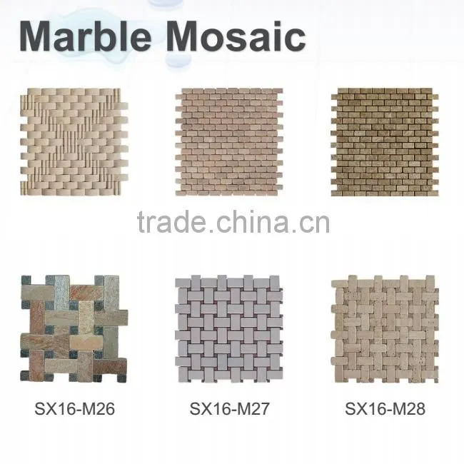 Bangladesh white marble mosaic tile with good price