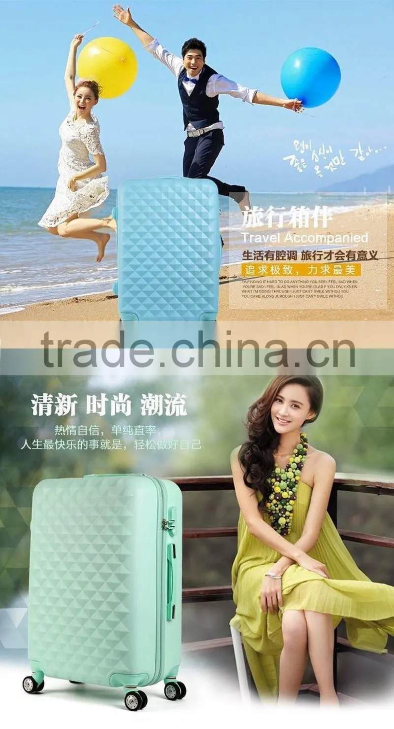 2016 Chinese suitcase colorful ABS PC Zipper hard Luggage