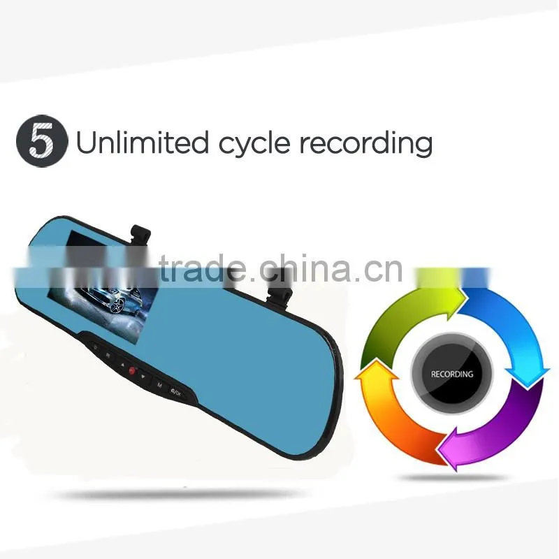 GPS tracking rear view mirror dash cam