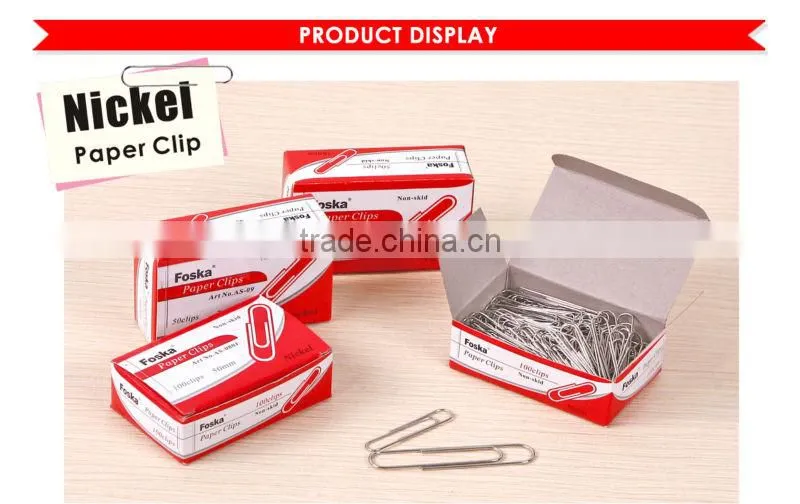 Non-skid Nickel Paper Clips