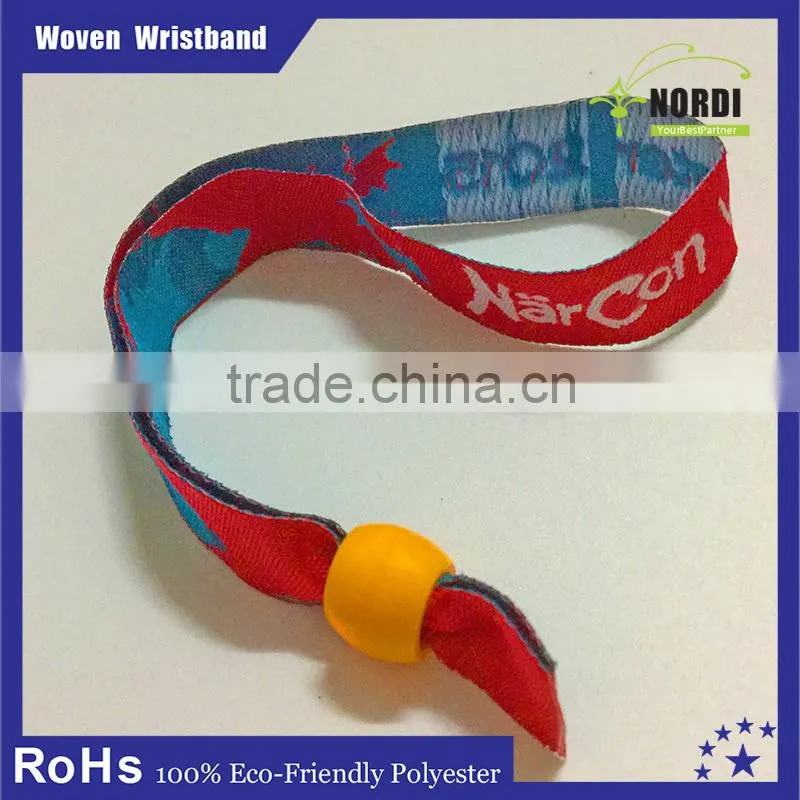 Promotional custom woven security wristbands for events