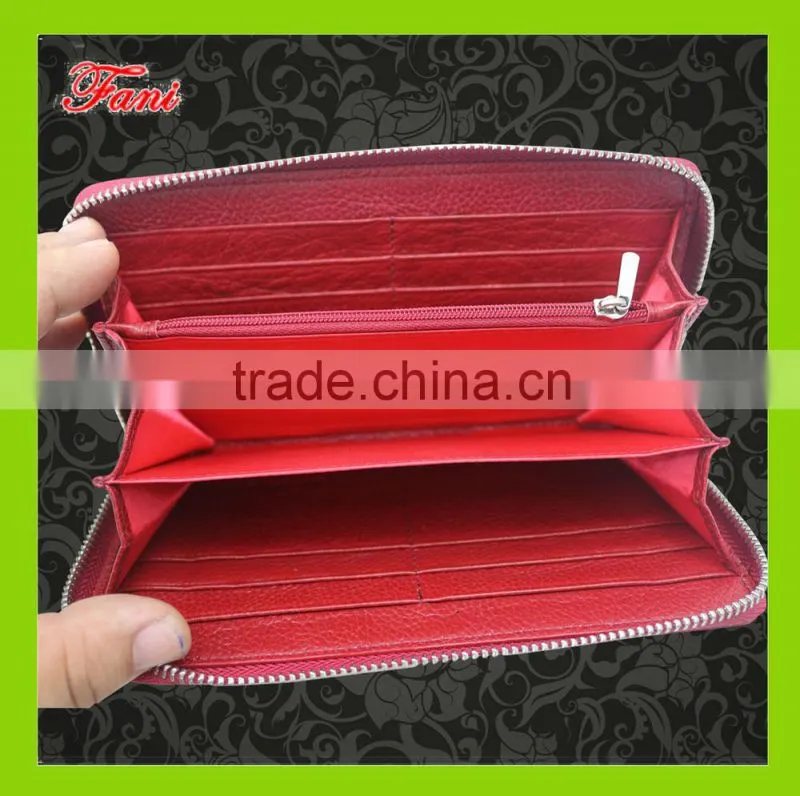 2015 fashion genuine leather wallet women