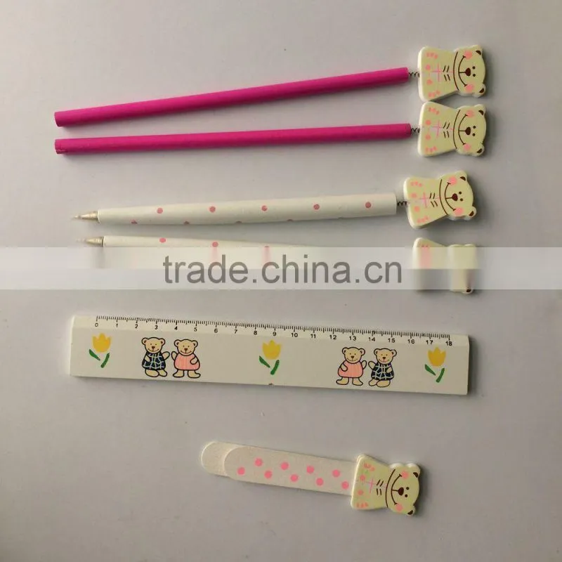 custom high quality cute funny kids stationery set for students