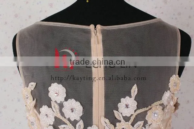 Graceful Applique Pink Long Prom Dress Real Sample Bridesmaid Dresss Pattern