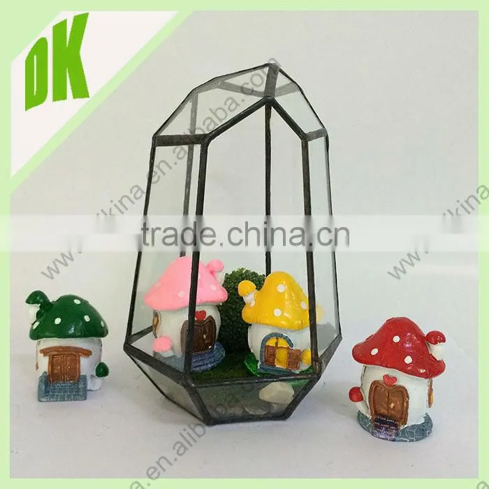 <Make up your house with art terrarium> Hand Drawn colorful Geometric Terrarium With Succulents
